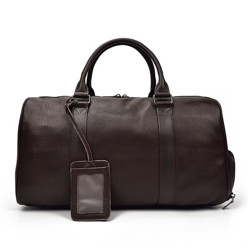 The Endre Weekender | Vintage Leather Duffle Bag-4