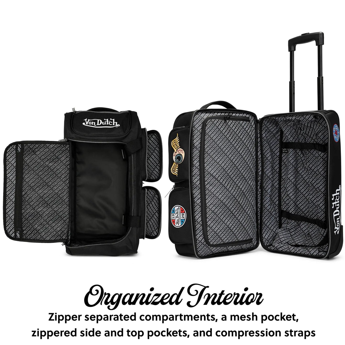 Signature Patch 20" Carry-on Rolling Duffel-2