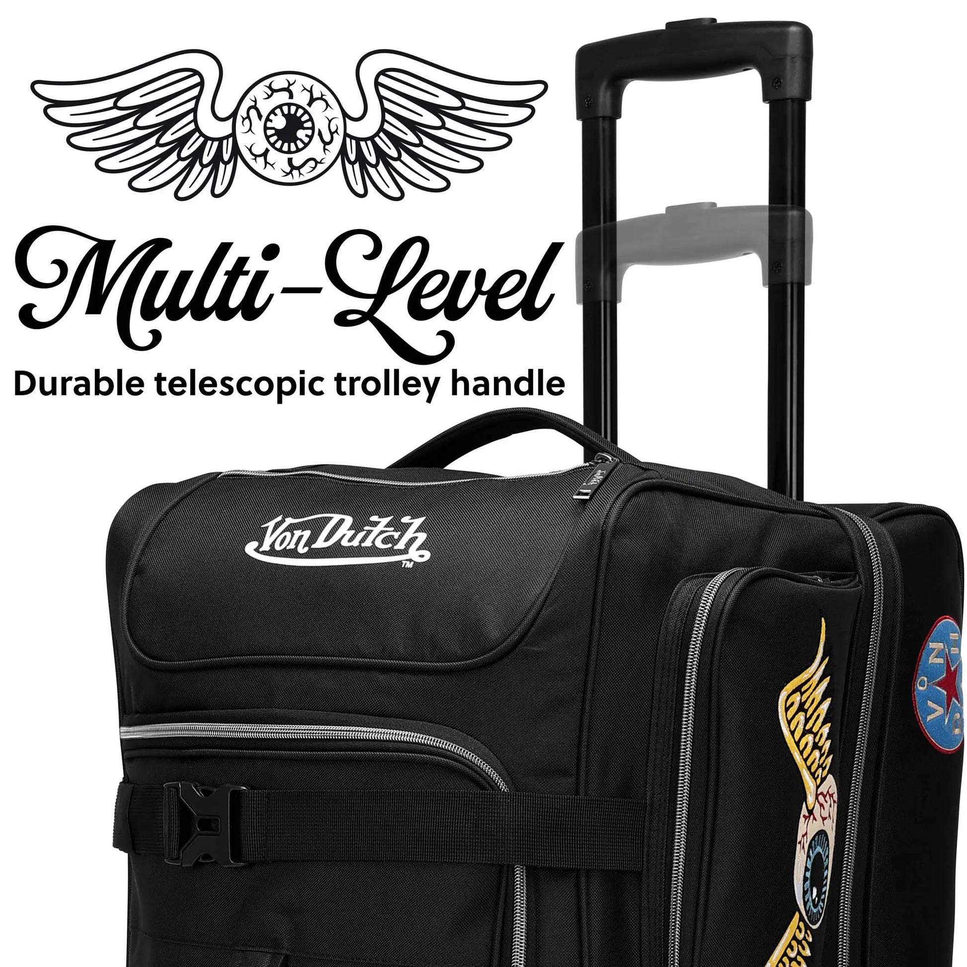 Signature Patch 20" Carry-on Rolling Duffel-3