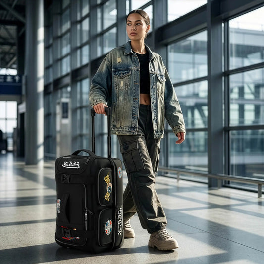 Signature Patch 28" Checked Rolling Duffel-1