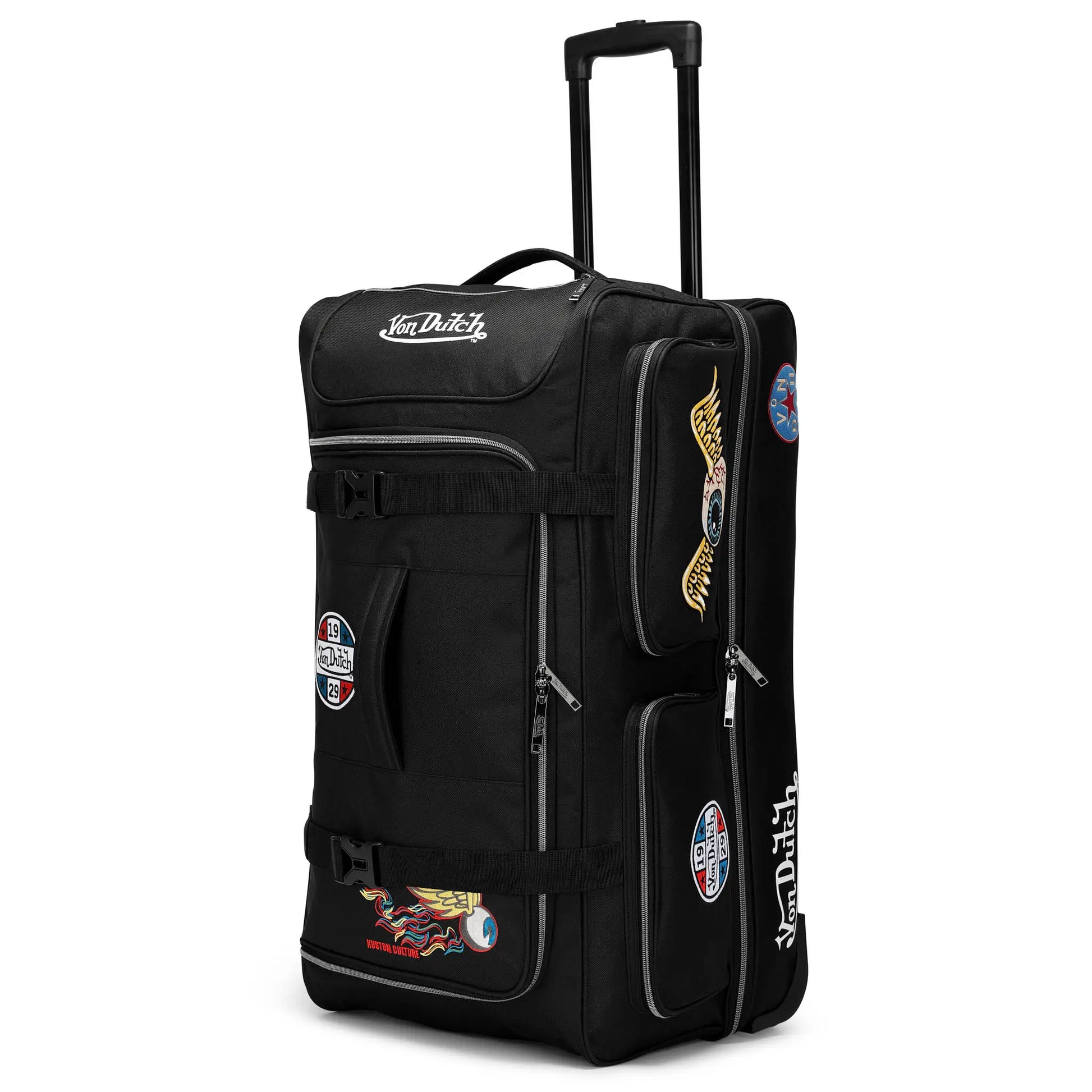 Signature Patch 28" Checked Rolling Duffel-0