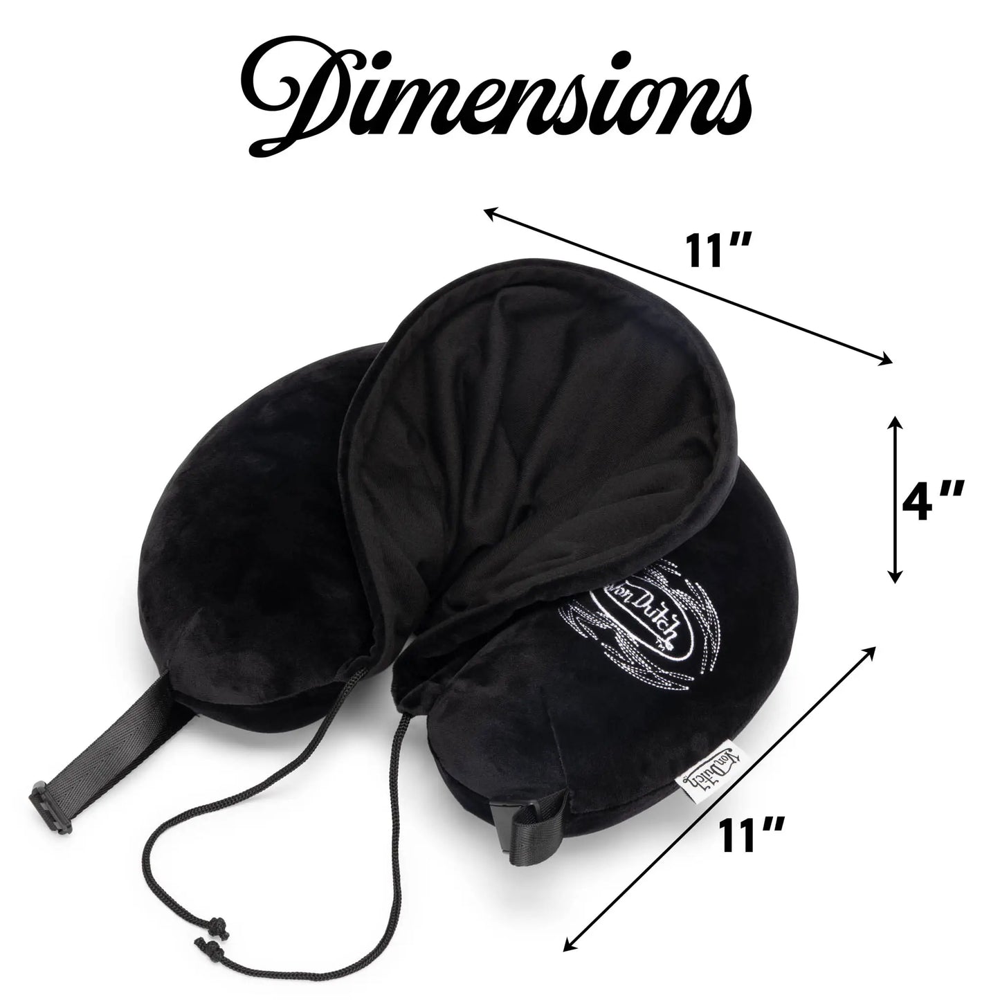 Pinstripe Hooded Memory Foam Travel Neck Pillow-3