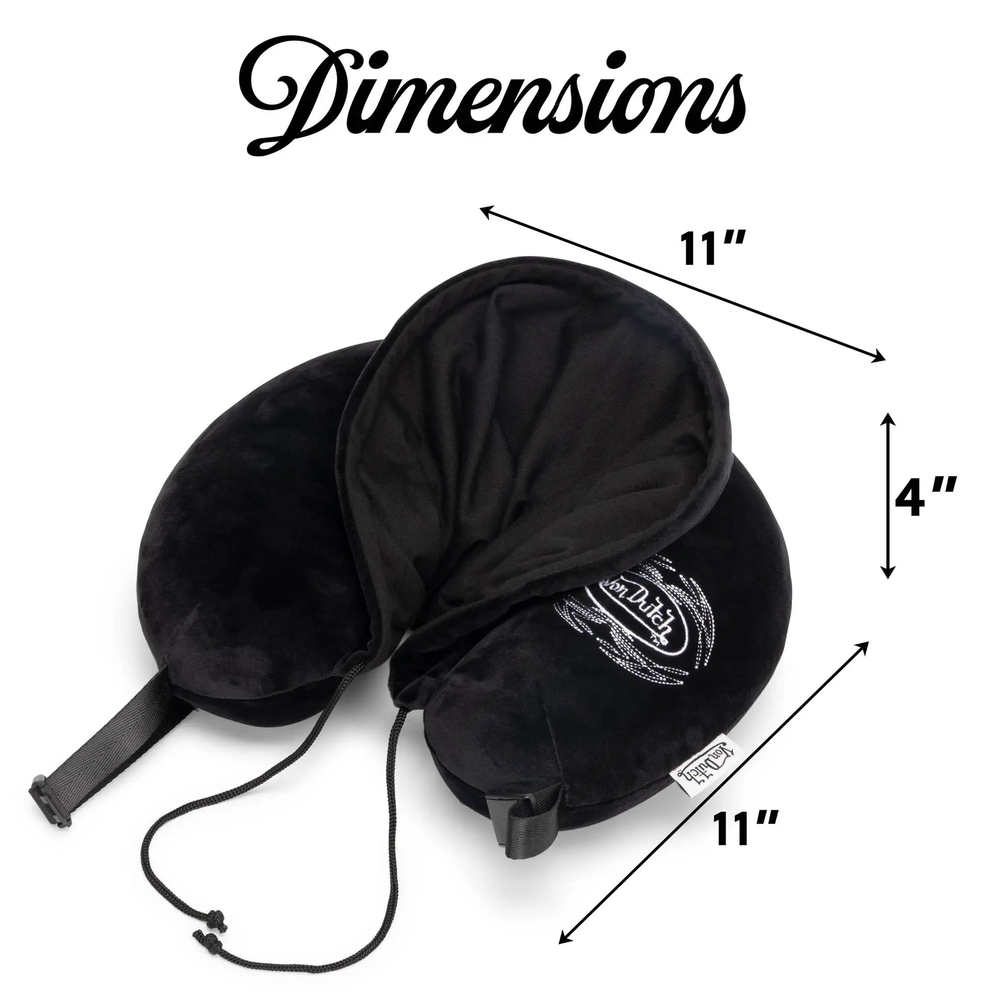 Pinstripe Hooded Memory Foam Travel Neck Pillow-3