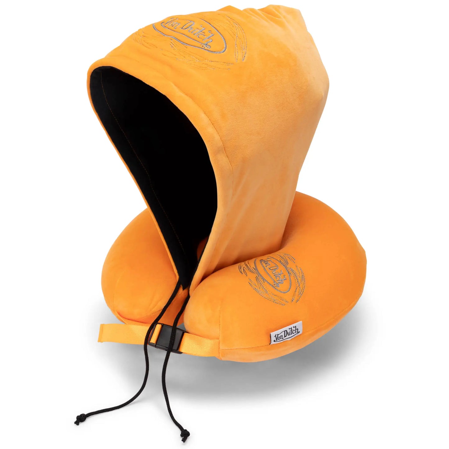 Pinstripe Hooded Memory Foam Travel Neck Pillow-6